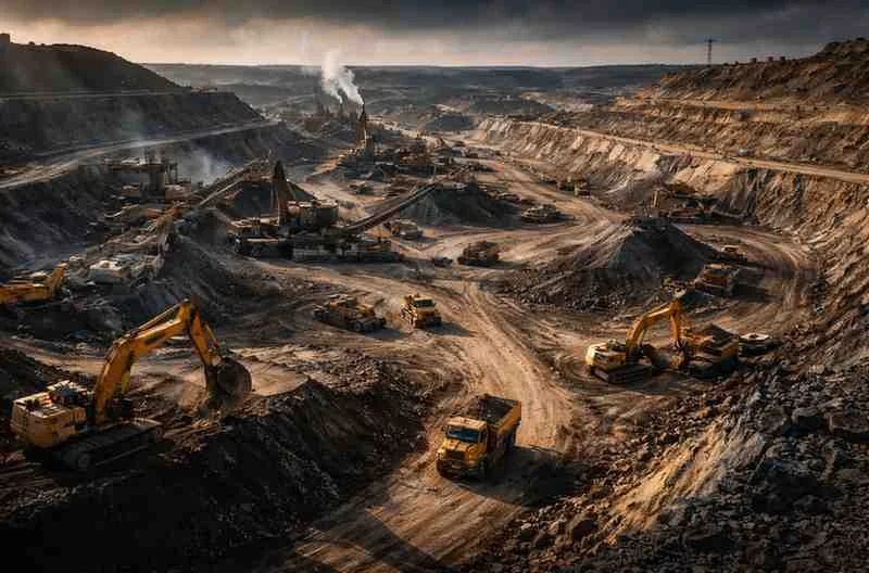 Large-scale mining and construction site — industrial PR and media visibility strategy