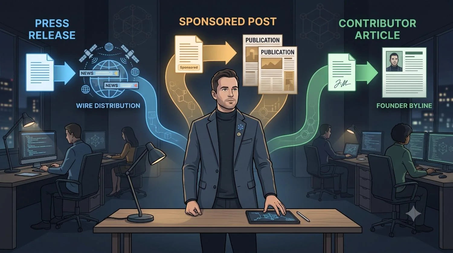 Crypto Press Release Distribution in 2026: Press Release vs. Sponsored Post vs. Contributor Post