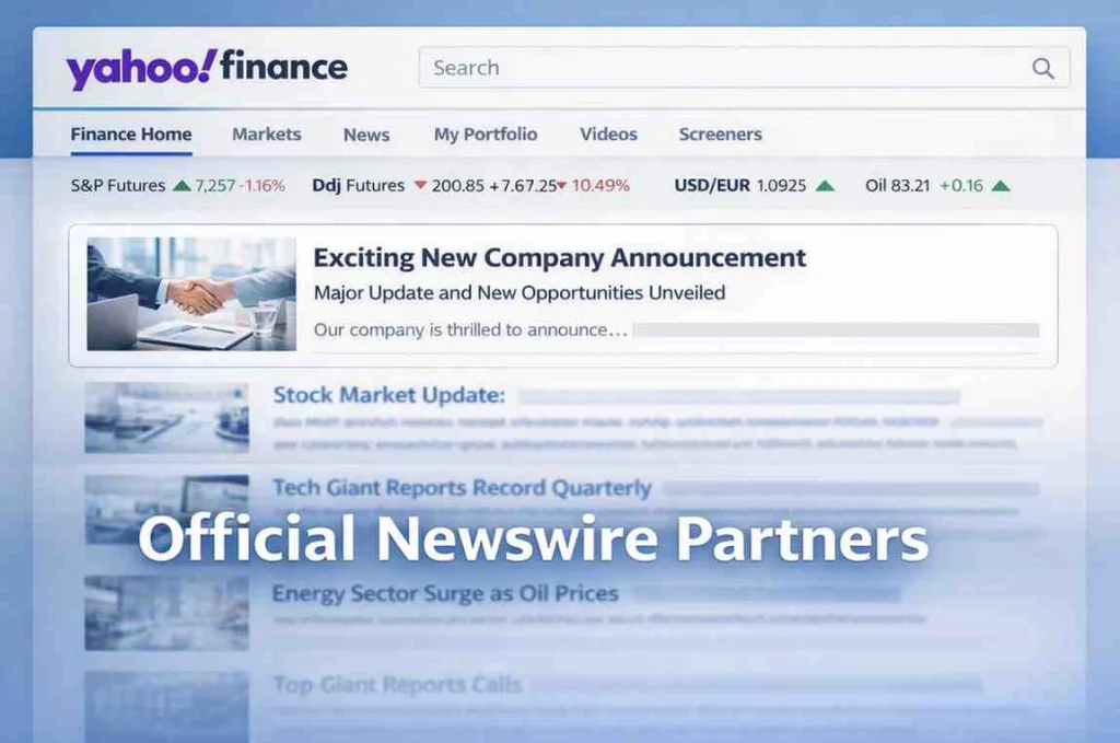 Yahoo finance press release distribution official partners